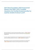 Dell Client Foundation 2025 Assessment  Newest 2025 With 100&percnt; Complete  Questions And Verified Answers&lpar;verified by  experts&rpar; Graded A&plus;&vert;Good Luck&excl;&excl;&excl; 