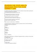 PEARSON VUE STATE HEALTH INSURANCE PRACTICE EXAM CORRECT 100&percnt;