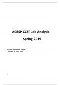 ACBSP CCSP JOB ANALYSIS LATEST UPDATE&period;