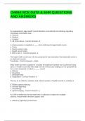 CHIMA NCE DATA & EHR QUESTIONS AND ANSWERS