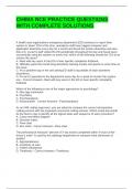 CHIMA NCE PRACTICE QUESTIONS WITH COMPLETE SOLUTIONS