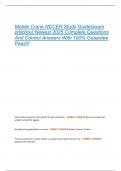 Mobile Crane NCCER Study Guide&lpar;exam  practice&rpar; Newest 2025 Complete Questions  And Correct Answers With 100&percnt; Guaantee  Pass&excl;&excl;&excl; 