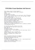 CPA Ethics Exam Questions And Answers