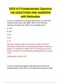 2025 ATI Fundamentals Capstone 100 QUESTIONS AND ANSWERS with Rationales&period;