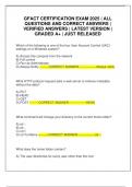 GFACT CERTIFICATION EXAM 2025 &vert; ALL QUESTIONS AND CORRECT ANSWERS &vert; VERIFIED ANSWERS &vert; LATEST VERSION &vert; GRADED A&plus; &vert; JUST RELEASED