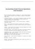 Accounting Crash Course Questions And Answers