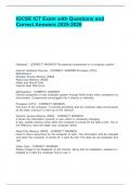 IGCSE ICT Exam with Questions and Correct Answers 2025&period;
