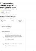 NY Independent General Adjuster Exam - Series 17-70