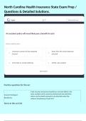 North Carolina Health Insurance State Exam Prep &sol; Questions & Detailed Solutions&period;