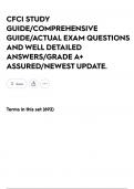  CFCI STUDY GUIDE&sol;COMPREHENSIVE GUIDE&sol;ACTUAL EXAM QUESTIONS AND WELL DETAILED ANSWERS&sol;GRADE A&plus; ASSURED&sol;NEWEST UPDATE&period;