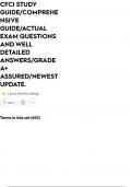 CFCI STUDY GUIDE&sol;COMPREHENSIVE GUIDE&sol;ACTUAL EXAM QUESTIONS AND WELL DETAILED ANSWERS&sol;GRADE A&plus; ASSURED&sol;NEWEST UPDATE&period;