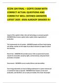 ECON 104 FINAL &ndash; GOFFE EXAM WITH CORRECT ACTUAL QUESTIONS AND CORRECTLY WELL DEFINED ANSWERS LATEST 2025 -2026 ALREADY GRADED A&plus;