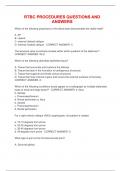 RTBC Procedures questions and answers