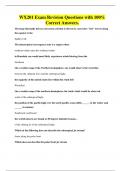 WX201 Exam Revision Questions with 100&percnt; Correct Answers&period;