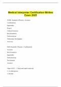 Medical Interpreter Certification Written Exam