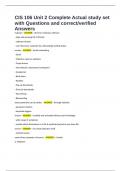 CIS 106 Unit 2 Complete Actual study set with Questions and correct&sol;verified Answers