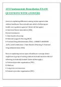 ATI Fundamentals Remediation EXAM QUESTIONS WITH ANSWERS