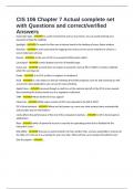 CIS 106 Chapter 7 Actual complete set with Questions and correct&sol;verified Answers