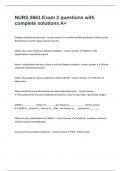 NURS 3661 Exam 2 questions with complete solutions A&plus; 