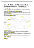 CIS 106 11532 Actual complete study set with Questions and correct&sol;verified Answers
