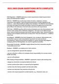 HCS 3000 EXAM QUESTIONS WITH COMPLETE ANSWERS 
