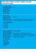 NURS 3661 EXAM 2 STUDY GUIDE correctly answered to pass
