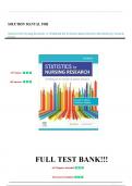 Solution Manual for Statistics for Nursing Research&colon; A Workbook for Evidence-Based Practice 4th Edition by Susan K&period; Grove&comma; All Chapters