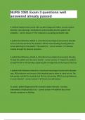 NURS 3381 Exam 3 questions well answered already passed