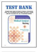 Test Bank for Introductory Medical-Surgical Nursing 12th Edition &lpar;LWW&comma; 2017&rpar; by Barbara Kuhn Timby and Nancy E&period; Smith&comma; Isbn no&semi; 9781496351333&comma; all 72 Chapters Covered