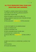 NJ TITLE PRODUCER FINAL EXAM 2025  QUESTIONS AND ANSWERS&period;