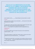 TEXAS LP -GAS DISPENSING EXAM 2025  WITH ACTUAL CORRECT QUESTIONS AND  VERIFIED DETAILED ANSWERS  &vert;FREQUENTLY TESTED QUESTIONS AND  SOLUTIONS &vert;ALREADY GRADED A&plus;&vert;LATEST  UPDATE &vert;GUARANTEED PASS