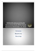 NUR643E Advanced Health  Assessment Exam With Solved  Questions&sol;Rationales  A&plus; 2025 