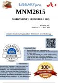 MNM2615 Assignment 3 Semester 1 2025 PORTFOLIO - DUE 13 May 2025
