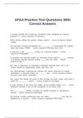 AFAA Practice Test Questions With Correct Answers