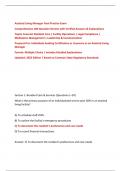 Assisted Living Manager Final Practice Exam Comprehensive 100-Question Review with Verified Answers & Explanations Topics Covered&colon; Resident Care &vert; Facility Operations &vert; Legal Compliance &vert;  Medication Management &vert; Leadership & Communication Prepared For&colon; I
