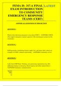  FEMA IS- 317&period;A FINAL EXAM INTRODUCTION TO COMMUNITY EMERGENCY RESPONSE TEAMS &lpar;CERT&rpar; QUESTIONS 