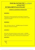  INSURANCESUITE ANALYST FUNDAMENTALS EXAM QUESTIONS AND ANSWERS 2025