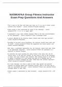 NASM&sol;AFAA Group Fitness Instructor Exam Prep Questions And Answers