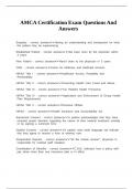 AMCA Certification Exam Questions And Answers