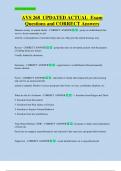 AVS 268  UPDATED ACTUAL  Exam  Questions and CORRECT Answers