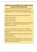 MCHES Area of responsibility II&comma; plan health promotion questions with verified answers