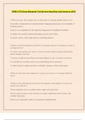 NURS 2710 Exam Blueprint Test Review Questions And Answers 2025
