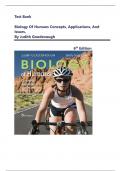 Test Bank for Biology of Humans Concepts&comma; Applications&comma; and Issues&comma; 6th Edition Goodenough &lpar;All 24 Chapters included&rpar;NEWEST EDITION
