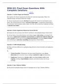 MSN 621 Final Exam Questions With Complete Solutions