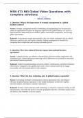 MSN 671 NEI Global Video Questions with complete solutions