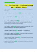 FAST    Bundled Exam Questions WITH  CORRECT Answers
