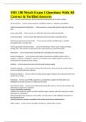 MIS 180 Nitsch Exam 1 Questions With All Correct & Verified Answers