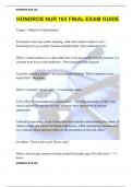 HONDROS NUR 163 FINAL EXAM GUIDE