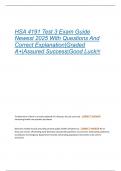 HSA 4191 Test 3 Exam Guide  Newest 2025 With Questions And  Correct Explanation&vert;Graded  A&plus;&vert;Assured Success&vert;Good Luck&excl;&excl;&excl; 
