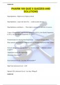 PHARM 180 QUIZ 5 QUIZZES AND SOLUTIONS